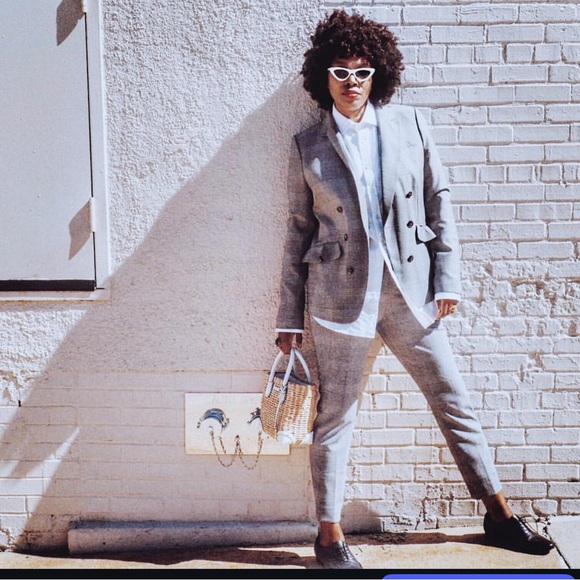 J. Crew Black and White Plaid Trousers - Picture 7 of 7